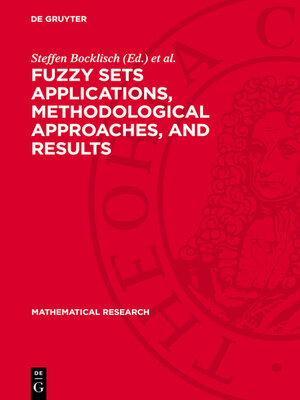 cover image of Fuzzy Sets Applications, Methodological Approaches, and Results